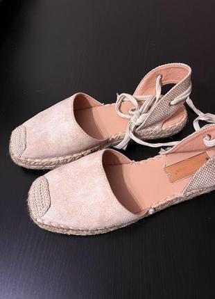 Эспадрильи босоножки с шнуровкой manor ideal shoes 39, 25см7 фото