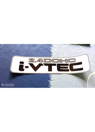Наклейки під капот i vtec на кришку клапанів хонда honda