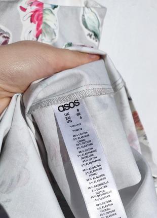 Новое котоновое миди платье в цветочный принт asos10 фото