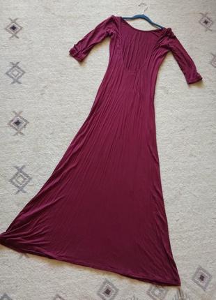 36-38р. вишнёвое платье с открытой спиной topshop5 фото