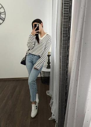 Zara базовые джинсы classic mom fit4 фото