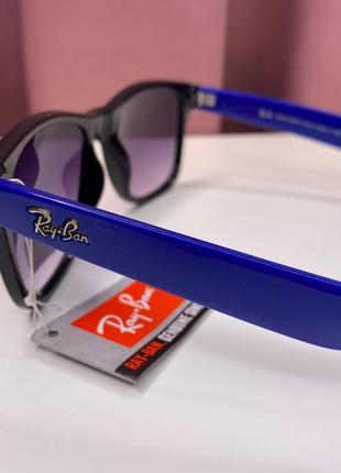 Окуляри ray-ban сонцезахисні чорно-сині7 фото