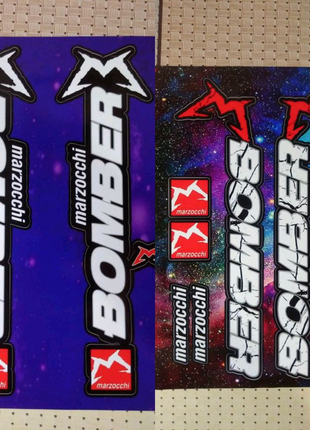 Наклейки на вилку пір'я велосипеда bomber marzocchi