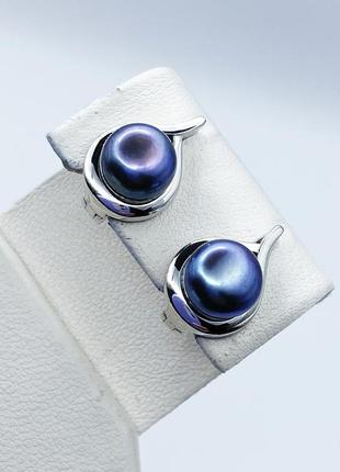 Сережки срібні з перлами 4,9 г