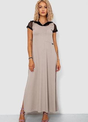 Сукня з капюшоном, колір бежевий, 102r5261