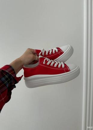 Женские текстильные, красные, стильные и качественные кроссовки. от 36 до 40 гг. 9628 мм2 фото