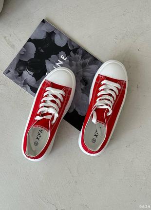 Женские текстильные, красные, стильные и качественные кроссовки. от 36 до 40 гг. 9628 мм6 фото