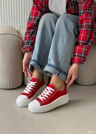 Женские текстильные, красные, стильные и качественные кроссовки. от 36 до 40 гг. 9628 мм8 фото