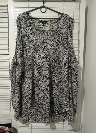 Шифоновая блуза -туника супер батал 30-32 г.