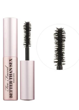 Too faced better than sex volumizing & lengthening mascara in black (deluxe)1 фото