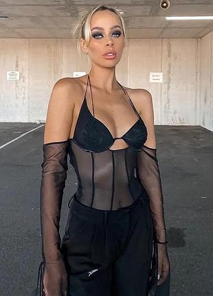 Кроп топ сетка