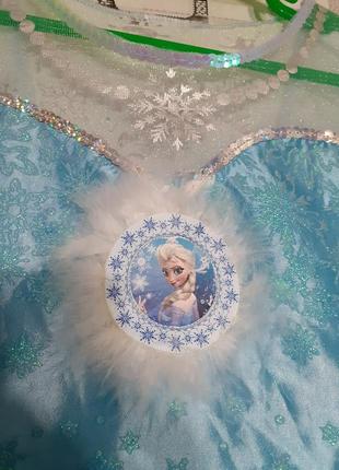 Карнавальное платье на 8-9 лет эльза ледяное сердце десней4 фото
