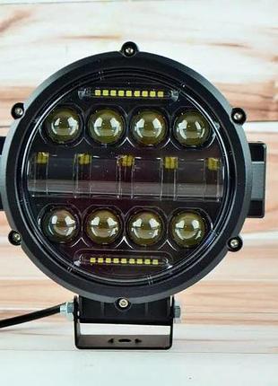 Led фара (1шт) 90w чітка світлова межа! комбінований (ближній+далекий) + габарит дхо 12-24v (16х18х6см)