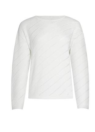 Женский элегантный ажурный джемпер молочного цвета. модель 27237 фото