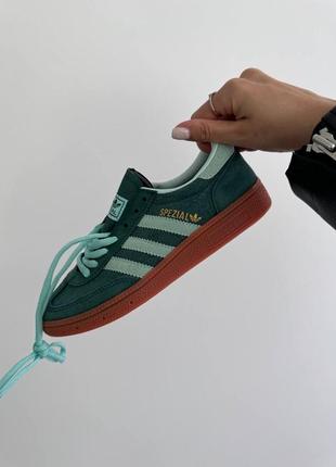 Женские кроссовки в стиле adidas spezial handball green premium.3 фото