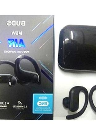 Беспроводные спортивные наушники buds m6w air 5.2 c кейсом 2200mah (black)