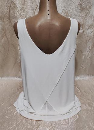 Белая вискозная удлинённая блузка батал 463 фото