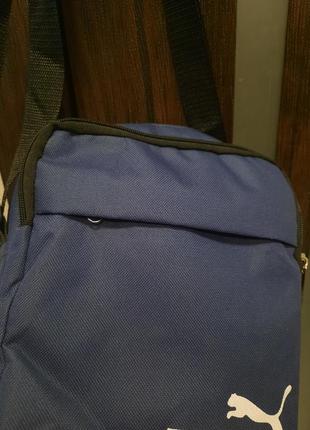Мужская борсетка сумка на плечо через плечо puma синяя2 фото