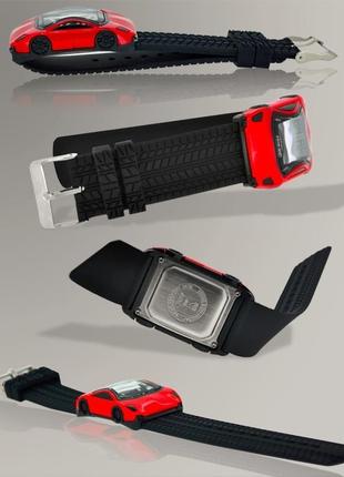 Детские часы машинка skmei 0961 (красный)