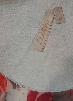 Блуза маєчка  стрейчева із  квітковим принтом на підкладці   (італія)  р 485 фото