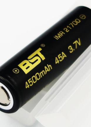 Акумулятор 21700 45a bst 3.7v 4500mah (чорний)