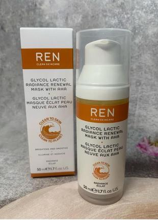 Отшелушивающая маска для лица ren glycol lactic radiance renewal mask1 фото