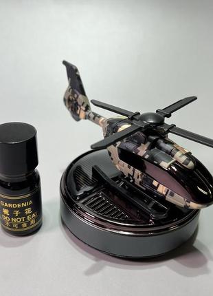 Ароматизатор в автомобиль в виде вертолета на солнечной батарее