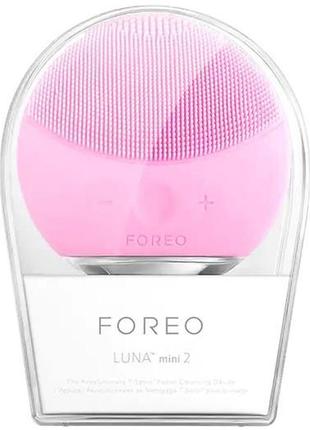 Электрическая щетка <unk> массажер для очищения кожи лица foreo luna mini 2, свет - розовый