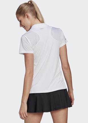 Белая спортивная футболка для тенниса adidas2 фото