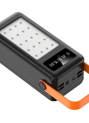 Портативний зовнішній акумулятор bilintong 60000mah power bank + led ліхтарик чорний