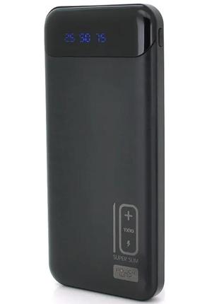 Портативний зовнішній акумулятор power bank powerway tx10 10000mah (чорний)