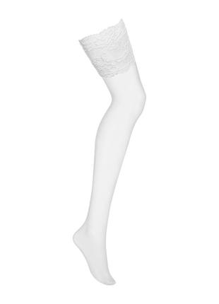 Панчохи без силікону obsessive 810-sto-2 stocking, білий