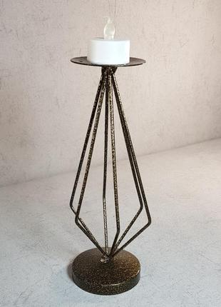 Подсвечник decorart "ромб" 23x8 см антик