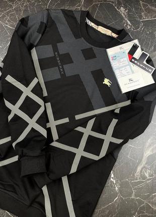 Свитшот burberry. мужской свитшот (кофта без капюшона). двунитка (весна, осень)