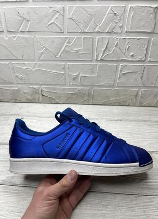 Кросівки adidas superstar колір індиго1 фото