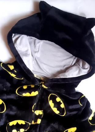 Batman marks & spencer теплый кигуруми пижама домашний комбинезон велсофт на 15-16 лет (176см)2 фото