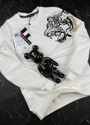 Свитшот philipp plein. мужской свитшот (кофта без капюшона). двунитка (весна, осень)