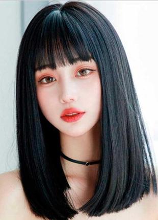 Парик длинное каре "брюнетка" - 43 см