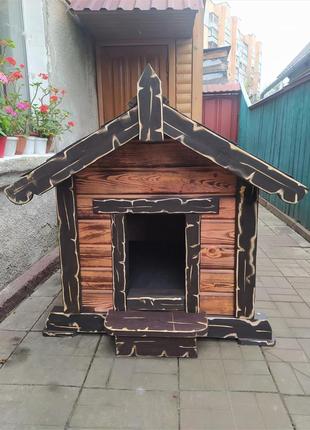 Утепленная будка под старину для большой собаки ( домик )