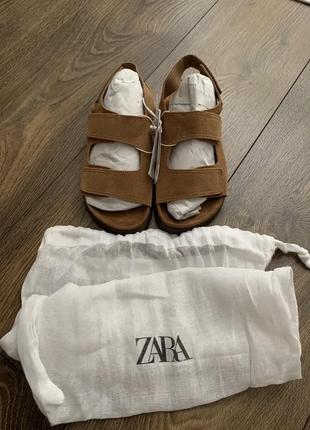 Сандалии босоножки zara зара кожаные, босоножки козырь, кожаные босоножки, сандалии кожу натуральная5 фото