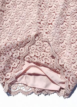 Ажурное красивое розовое платье massimo dutti9 фото