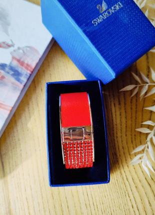 Браслет swarovski, червоні кольори