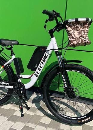 Електричний велосипед cubic-bike electric 26" білий 1000ват 10,4 а·год 48 в