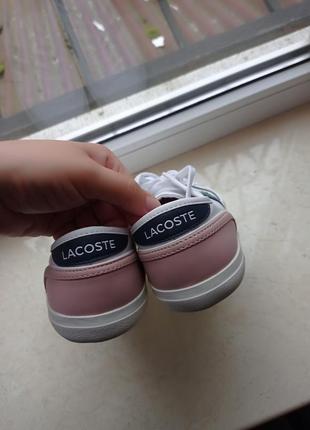 Кожаные кроссовки arancione lacoste4 фото