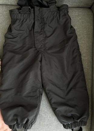 Зимние штаны на бретельках h&m 92(1,5-2 г)7 фото