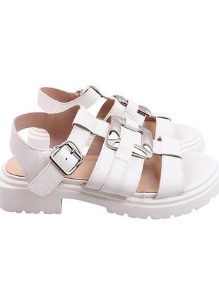 Босоножки женские farinni белые натуральная кожа, 38