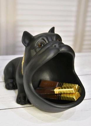 Ключниця бульдог, конфетница,декор