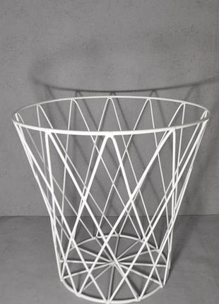 Кошик для зберігання плетений металевий decorart ромб 45x45 см чорний. кошики для білизни, іграшок