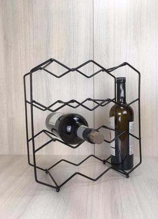 Подставка для вина decorart "на 9 бутылок" 30х30х14 см черный