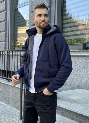 Теплые мужские зип худи kit-500